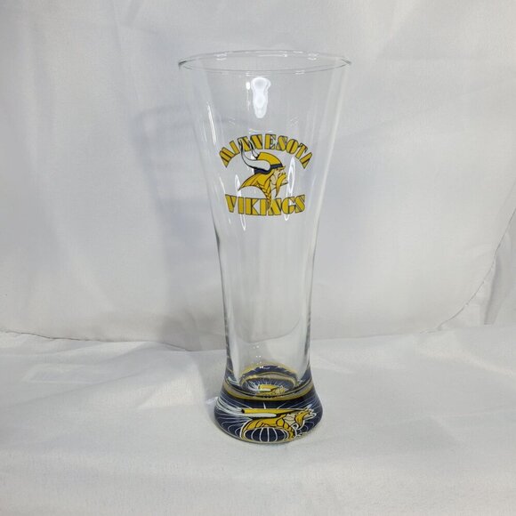 NFL Other - Minnesota Vikings NFL Team Logo Glass Beer Pilsner Tumbler 7.25" Barware